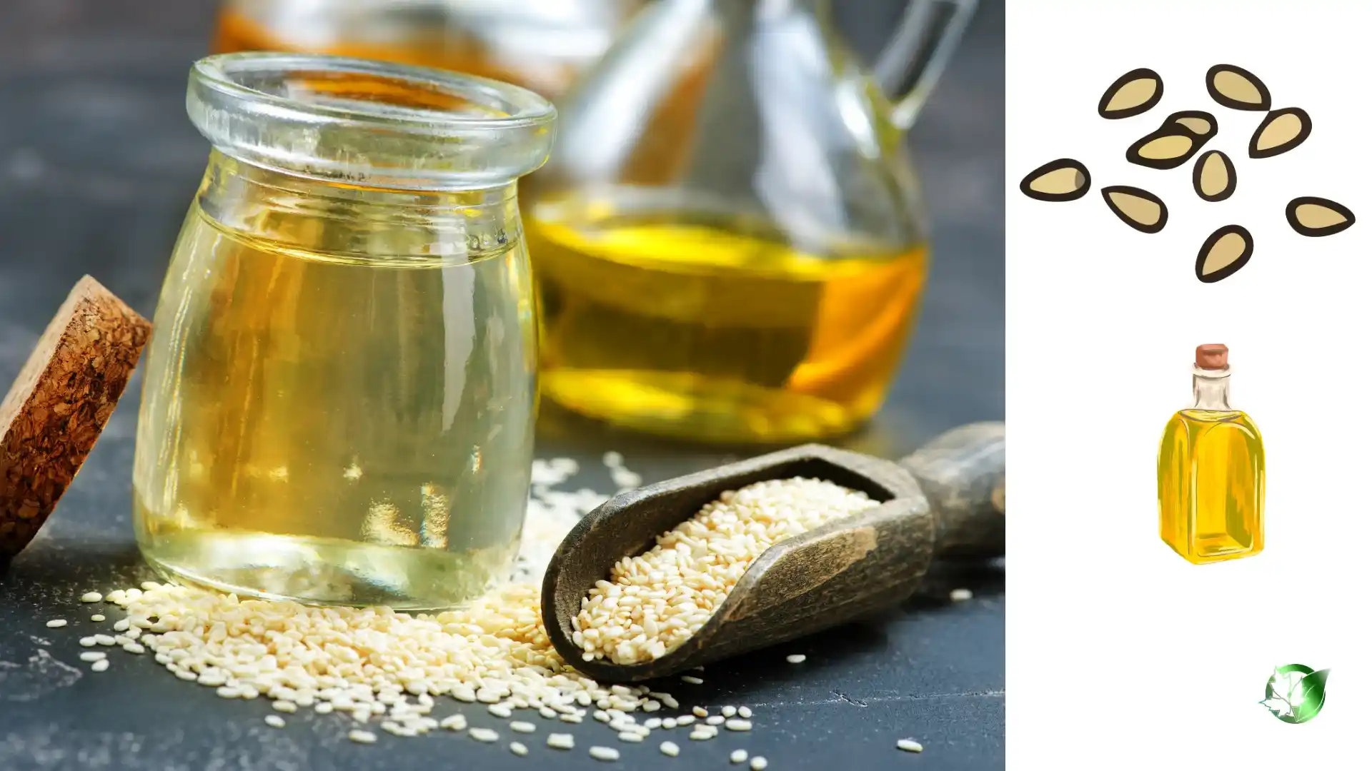 Commercial presentation of Sesame Oil for wholesale product evaluation and buyer review.